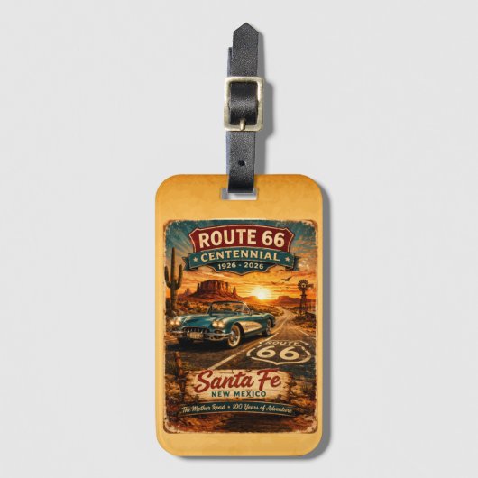 Santa Fe Route Sixty Six Centennial ラゲッジタグ (正面縦)