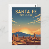 Santa Fe Skyline New Mexico Travel ポストカード (正面/裏面)