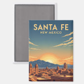 Santa Fe Skyline New Mexico Travel マグネット (正面/裏面)
