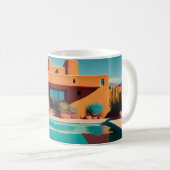 Santa Fe Sunrise – Retro Travel Mug コーヒーマグカップ (正面右)