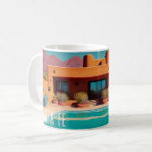 Santa Fe Sunrise – Retro Travel Mug コーヒーマグカップ (正面左)