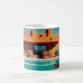 Santa Fe Sunrise – Retro Travel Mug コーヒーマグカップ (中央)