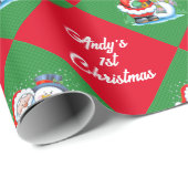 Santa First Christmas Personalize Nameより ラッピングペーパー (ロールコーナー)