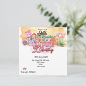 SANTA flamingoと7月のクリスマス 招待状 (スタンド正面)