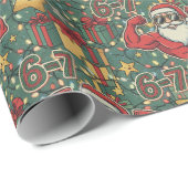 Santa Flex 6-7 Meme Christmas ラッピングペーパー (ロールコーナー)