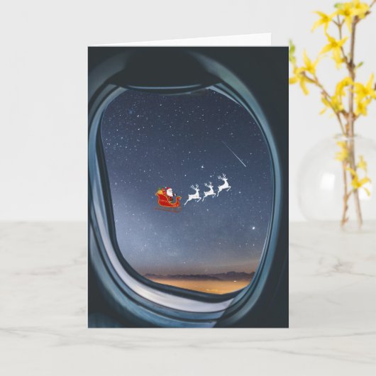 Santa.Folded Greeting Card カード (黄色い花)