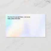 Santa for Hire Funny コーリングカード (裏面)