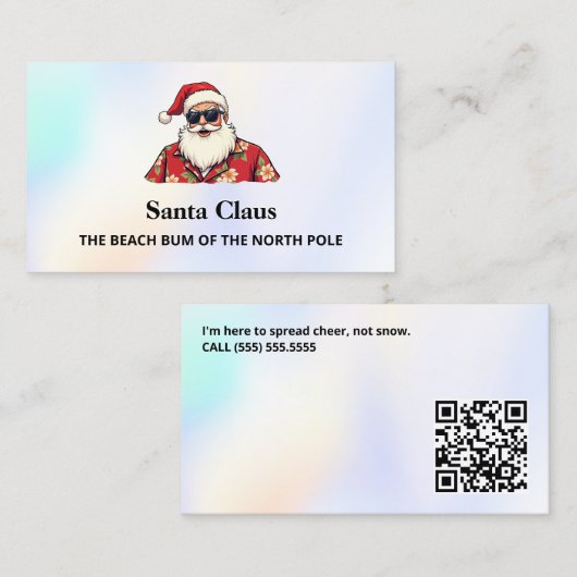 Santa for Hire QR コーリングカード (正面/裏面)