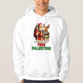Santa for Palestine – Christmas Peace パーカ (正面)