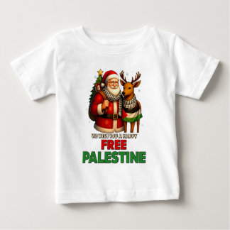 Santa for Palestine – Christmas Peace ベビーTシャツ