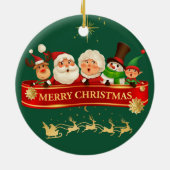 Santa & Friends Classic Christmas Ornament セラミックオーナメント (裏面)