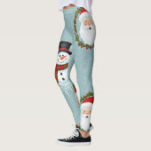 Santa Frosty Christmas Leggings AI Used レギンス (左)