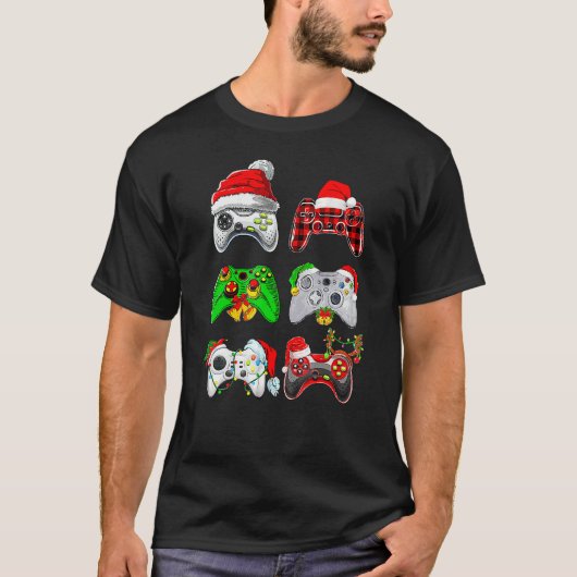 Santa Gamer Controller Gaming Christmas Boys Kids  Tシャツ (正面)