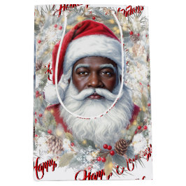 Santa Gift Bag ミディアムペーパーバッグ