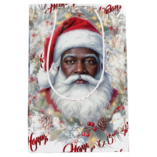 Santa Gift Bag ミディアムペーパーバッグ (正面)