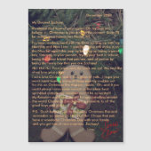 Santa Gingerbread磁気カードからの手紙5 x 7 (正面)