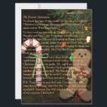 Santa Gingerbread 6.5 x 8.75からの手紙 シーズンカード<br><div class="desc">サンタからの一種の手紙で、赤い文字で署名したもの。紙のレターヘッドにサンタからの手紙の背景には、プレゼントとジンジャーブレッドマンがあり、大きなキャンディ赤と白ーの杖とクリスマスツリーは休日のライトと一緒に低く持っている。フィールドに子の名前と故郷を挿入する。フェスティバルサンタから男の子に宛てた手紙（女の子と娘という言葉を挿入して女の子に宛てることもできる）。他の言葉離れをそのまま使うか、文字の秋をアート/ビュープレビューの最終文字に安全な赤い線の中に確実に入れるよ点々のあるうに独自の特別なメッセージを挿入クリックすること。A7 カスタム 1/4" W x 5 1/4" H (5 x 7 letters)または#10 9 1/2" W x 4 1/8" H (8.5" x 11" letters)を使用して、Santaの公式メールの円が封筒に印刷されたSantaのLettersを追加のフェスティバルおもしろい用に挿入しま信じす。) 手紙の先頭には古いファッションドクリスマスツリーがあり、言葉とメリークリスマスあなた達に、"おもしろいのために"を追加したtouchを追加したアラスカ99705。クリスマスの時間が近づくと、単に郵便切手を追加し、あなたの便宜でメールボックスにドロップし、子供や子供にサンタからの手紙を受け取るために手紙を注文する顧客に出荷される。手紙が与えクリスマスの前に間に合うように届く時間を必楽しむず確保しなさい！クリスマス前に受け取るすべての年齢の子供のためのおもしろいの手紙は、古いサンすてきドニックが間もなく彼の道に来ることを彼らに知らせる。素敵なキープサムメモリ項目。各子の名と文字の詳細を別々に入力して文字をパーソナライズし、ショッピングカートに追加。Santa on Letterhead紙からの手紙を封筒に挿入し、あなたの子供、孫、姪、甥、ゴッドチャイルド（もちろんサンタから！）に送信するオリジナル写真とアートワークデザイン© 2015 TamiraZDesigns.</div>