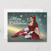 Santa Girl シーズンポストカード (正面/裏面)