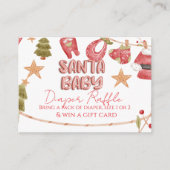 Santa Girl Boy Holiday Baby Shower   エンクロージャーカード (正面)