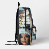 Santa Girl - Ho Ho Ho - Christmas プリントバックパック (左)