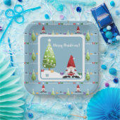Santa Gnome For Christmas Paper Plate ペーパープレート (パーティー)