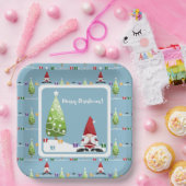 Santa Gnome For Christmas Paper Plate ペーパープレート (パーティー)