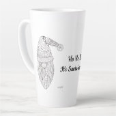 Santa Gnome Holiday Mug カフェラテマグ (左アングル)