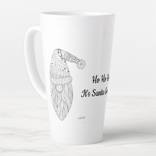 Santa Gnome Holiday Mug カフェラテマグ (左アングル)