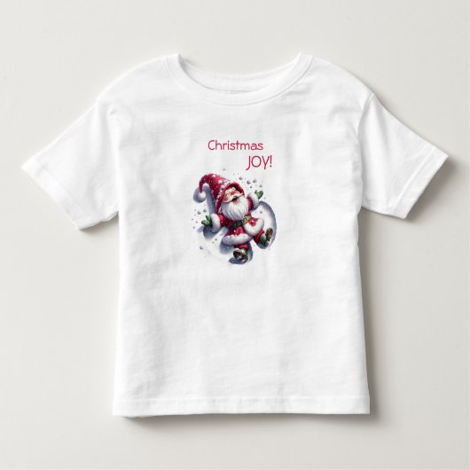 Santa Gnome Snow Angels - Christmas Joy! トドラーTシャツ (正面)