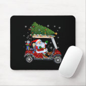 Santa Golf Cart Christmas Tree Lights Xmas Golfer  マウスパッド (マウス)
