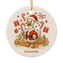 Santa Goose Christmas Holiday