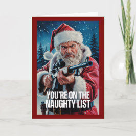 Santa Gun Naughty List Second Amendment Custom カード
