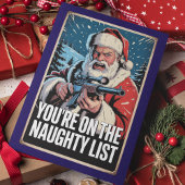 Santa Gun You're On The Naughty List 2nd Amendment カード