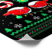 Santa Hands 67 Christmas Ugly Sweater Six Seven Me ポスター (角)