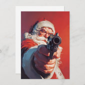 Santa has a Gun Christmas Cards シーズンカード (正面/裏面)