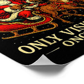 Santa Has The Right Idea Funny Introvert Christmas ポスター (角)