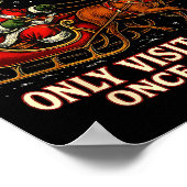 Santa Has The Right Idea Funny Introvert Christmas ポスター (角)