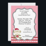 Santa Hatで5x7ウィンターモンキー招待状 招待状<br><div class="desc">この5x7サイズのウィンターペンギンのクリスマスパーティの招待状は、トレンディーとシックの両方である。滑らかな110lbのカバー鮮やかウェイト紙に印刷されている。再生量50%を含む。お客様の最も多くのフォーマル招待状とイベントの発表に最適。標準の来白い封筒が付いている。</div>