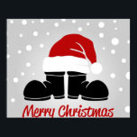 Santa hat and bootsb ポスター<br><div class="desc">santa claus christmas hat,
cute foot stuffed beautiful ,
magic boots retro colorful,
cheer color fun happy ,
cartoon xmas gift costume ,
red white boot merry,
winter illustration holiday ,
hat santa claus christmas , </div>