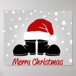 Santa hat and bootsb ポスター<br><div class="desc">santa claus christmas hat, 
cute foot stuffed beautiful , 
magic boots retro colorful, 
cheer color fun happy , 
cartoon xmas gift costume , 
red white boot merry, 
winter illustration holiday , 
hat santa claus christmas , </div>