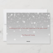 Santa Hat and Snowflake | Gold Happy New Year 2026 シーズンカード (裏面)