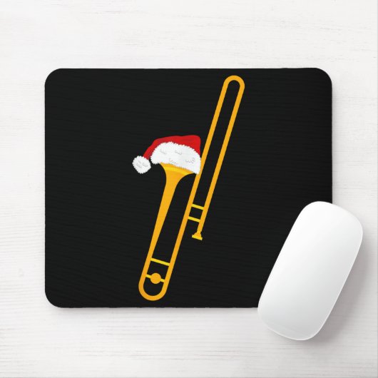Santa Hat And Trombone Cool Christmas Novelty マウスパッド (マウス)