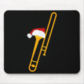 Santa Hat And Trombone Cool Christmas Novelty マウスパッド (正面)