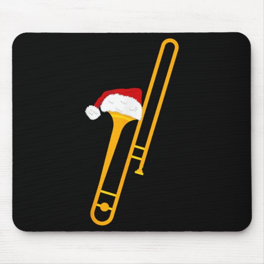 Santa Hat And Trombone Cool Christmas Novelty  マウスパッド (正面)