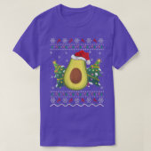 Santa Hat Avocado Ugly Christmas Sweater Fruit Lov Tシャツ (デザイン正面)