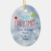 Santa Hat Baby Penguin Kids Ceramic Ornament セラミックオーナメント (裏面)