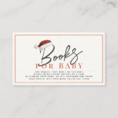 Santa Hat Baby Shower Bookリクエスト エンクロージャーカード (正面)