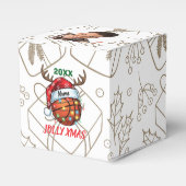 Santa Hat Basketball Reindeer Christmas Fun Sport フェイバーボックス (正面サイド)