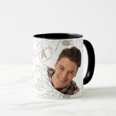  Santa Hat Basketball Reindeer Christmas Fun Sport マグカップ (正面右)