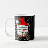 Santa Hat Christmas Baseball Player Srts For Men B コーヒーマグカップ (左)